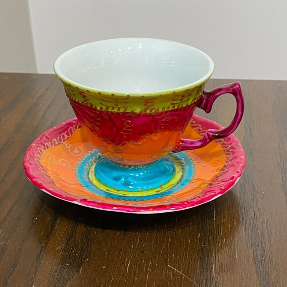 Maisons du Monde Ceramic  2-Piece Tea/Coffee/Espresso Cup Set NWOT - Picture 8 of 13